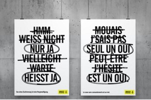 Nuova campagna di Amnesty: gli uomini si impegnano per la soluzione "solo sì significa sì"