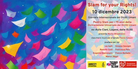 Slam for your rights! Poetry slam per i 75 anni della Dichiarazione Universale dei Diritti Umani