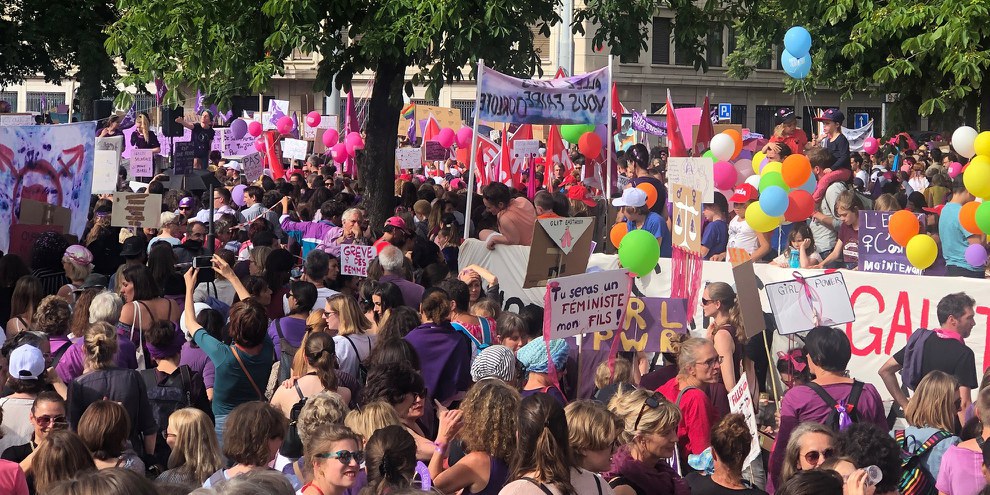 Lo sciopero del 2019 a Ginevra. © Amnesty Svizzera